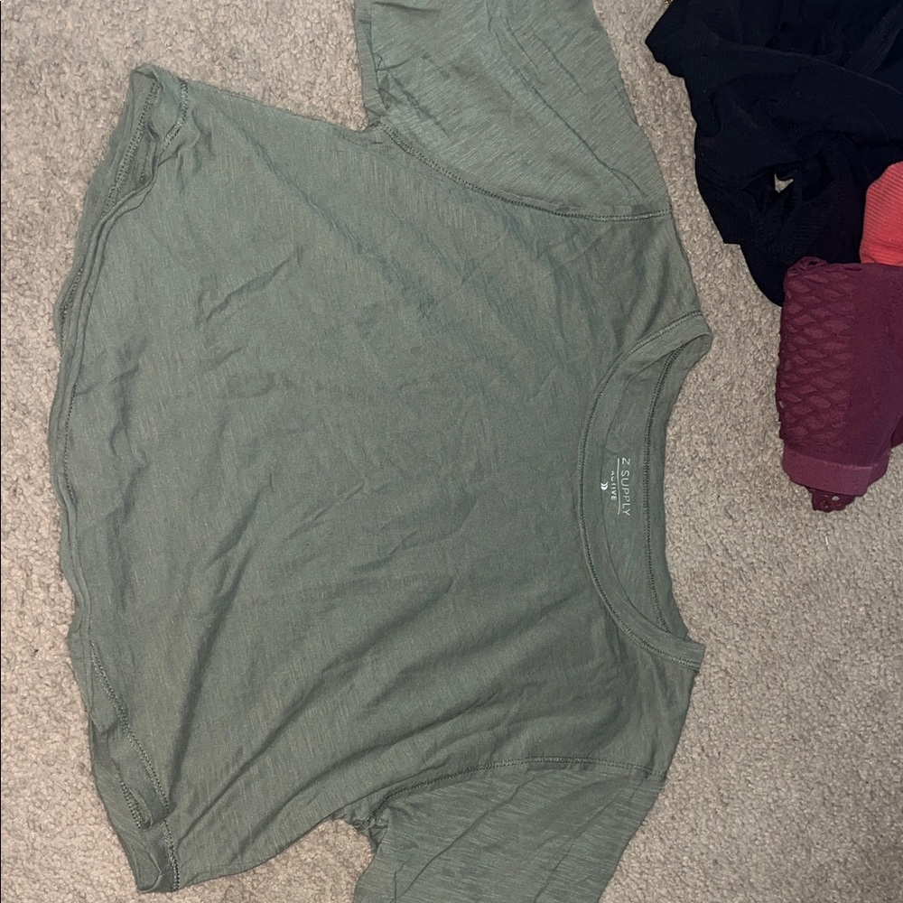 Z Supply Green Short Sleeve Tee